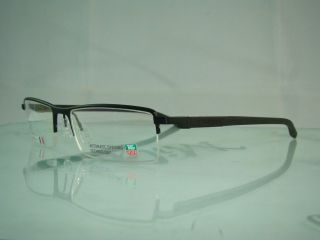 001 Black Automatic Half Rim Glasses Eyeglasses Frames Size 56