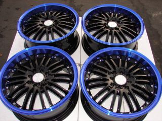  4x100 Blue Wheels Integra Ford Focus ZX2 VX3 SVT Cougar 4 Lug Rims