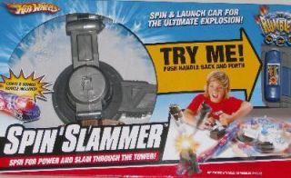 Hot Wheels Spin Slammer Race Car Launch Ramp Blast Set