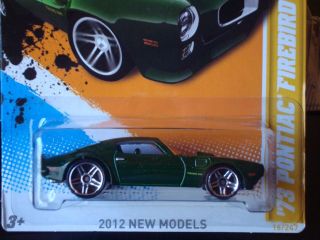 Hot Wheels 2012 New Models Series 73 Pontiac Firebird New Green 016