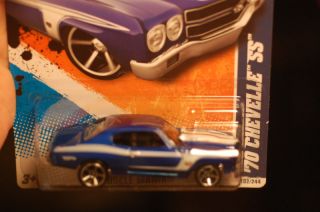 2011 Hot Wheels 70 Chevelle SS 454 Blue Muscle Car
