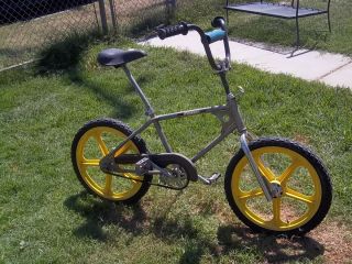 Pasher Old School BMX Bike 20 Yellow Skyway Wheels Vintage