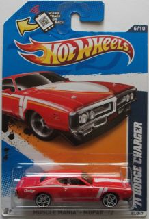 2012 Hot Wheels 71 Dodge Charger Col 085 Red Version