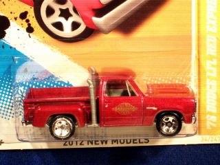HOT WHEELS 2012 78 DODGE LIL RED EXPRESS PICKUP RED W GOLD LIL EXPRESS