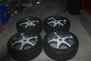 22 Diablo Reflection x Rims with New Nankang Tires and White Inserts