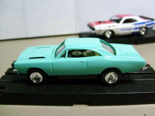 WOW A Turquoise 69 Plymouth Roadrunner Tjet w Custom Wheels