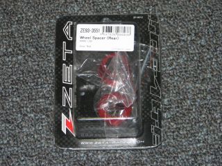 Zeta Rear Red Anodized Wheel Spacer Kit Suzuki RM 85 2002 12 ZE93 3551