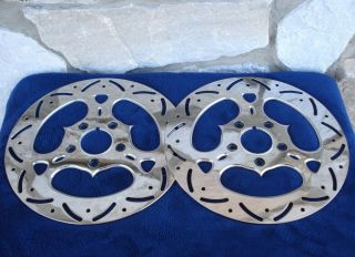 Ozone Front Brake Rotor Pair Parts for Most Harleys 84 Up