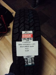 Cooper Discoverer A T 3 30x9 5R15 104R Brand New Tire