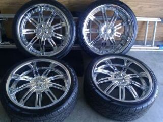 22 inch Elure 026 Chrome Rims with Tires