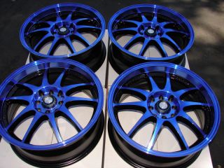 4x114 3 Blue Effect Wheels Yaris Civic G5 G3 Forenza Lancer 4 Lug Rims