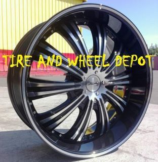 26 inch D909 B Rims and Tires Charger Magnum Chrysler 300 Cherokee