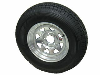 St205 75D14 LRC Trailer Tire 14x5 5 5 Bolt Galvanized Spoke Wheel Rim