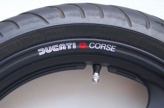 Retro Ducati Corse Wheel Rim Decals 1198 SP Hypermotard