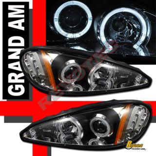 99 00 01 02 03 04 05 Pontiac Grand Am 2X Halo Rims LED Projector