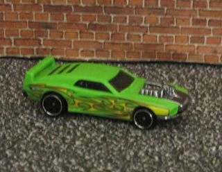 Hot Wheels Rivited Green with Flames Gem Mint Loose