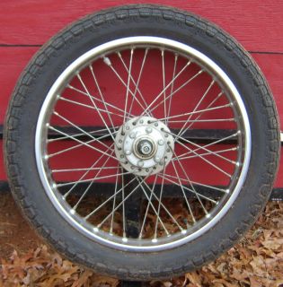 Front Motorcycle Tire with 2 15x18 inch Spoke Rim
