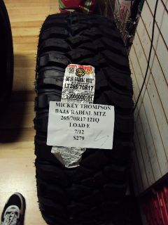 Mickey Thompson Baja Radial MTZ 265 70R17 121Q Brand New Tire