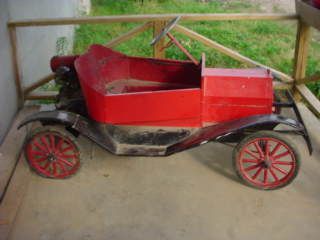 Original Model T Ford Shriners Go Cart Car Orig Motor Wood Wheels Runs