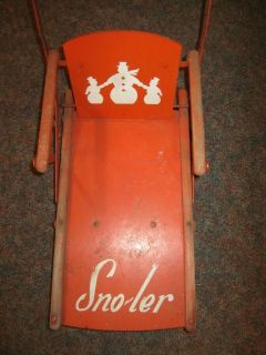 Vintage Sno Lor Sled with Wheels Very Cool