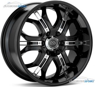 Enkei Grab 6 6x135 35mm Black Chrome Rims Wheels inch 18