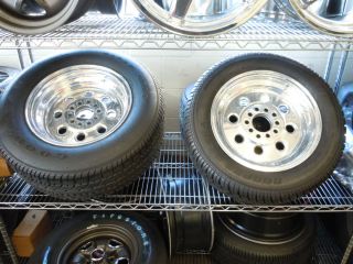 Weld Racing Draglite 15 Wheels w Lugs Center Caps Tires Universal Fit