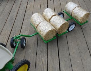 for Pedal Tractors Detachable Dollie Wheels Bales Included