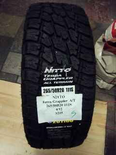 Nitto Terra Grappler 265 50R20 111s Brand New Tire