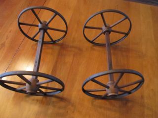 Antique Toy Wagon Cart Wheels