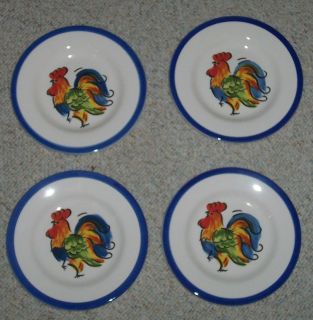 Tabletops Gallery Luna Rooster Salad Luncheon Plates