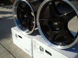 Black w Machined Lip ZR1 Corvette Wheels 17x9 5