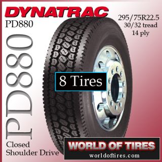 Tires Dynatrac PD880 295 7522 5 Semi Truck Tire 22 5LP Truck Tires