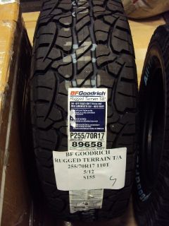 BF Goodrich Rugged Terrain T A 255 70R17 110T Brand New Tire