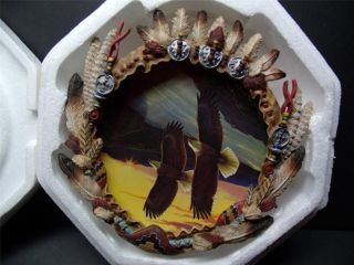 Hamilton Collection Eagle Collectors Plate Soaring Spirits Shield
