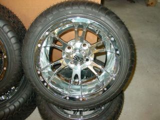  Cart New Chrome 12 x 7 ITP wheels Innova Tires Low Profile 215 35 12