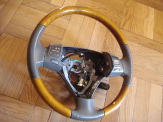 04 05 Lexus ES330 Steering Wheel Tan Wood Birdseye
