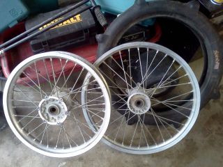 Excel Rims Set and One Paddle Tire Off of A YZ250