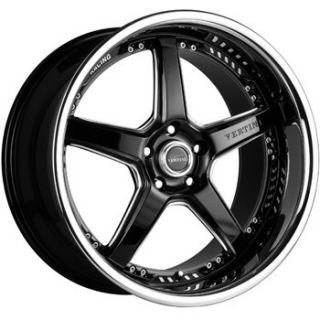 Drift Machined Black Staggered Wheels for BMW E90 328 335 Sedan