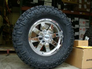 18 Moto Metal 962 Chrome wheels 18x9 285 65R18 Nitto Trail Grappler 33