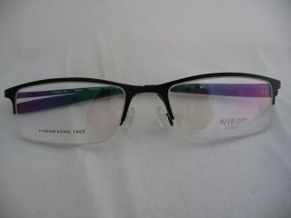 Nikon Titanium Eyeglass Half Rim Frame Black 8880
