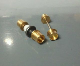 Custom made Brass wheels for Tyco 440 Wide Chassis HO slot car Stock