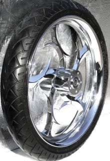 21 Front Chrome Wheel Rim w Tire Harley Davidson FLH Touring Bagger