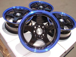15 Blue Wheels Rims 4 Lugs Acura CL TC Vigor CRX Hyundai Accent