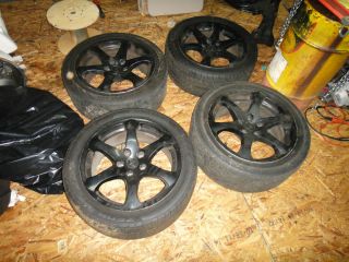 G35 350Z Rims Wheels 17 5x114 3 7 5 Painted Black 300zx