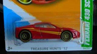 Hot Wheels 2012 Ferrari 430 Scuderia Treasure Hunt Custom Super Real