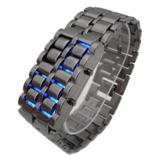 Lava Style Iron Samurai LED Faceless Stainless Watch