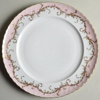 Royal Tettau Elegance Rose(Pink,Gold Trim) Dinner Plate, Fine China Dinnerware  