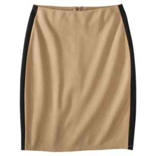 Mossimo Womens Ponte Color block Pencil Skirt   Camel/Black XS