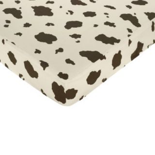 Wild West Fitted Crib Sheet   Cow Print