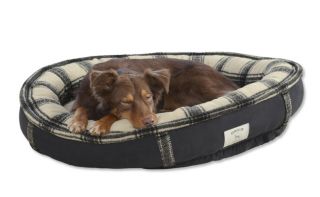 Oval Futon Wraparound Dog Bed Cover/Liner / Large, Black/White,